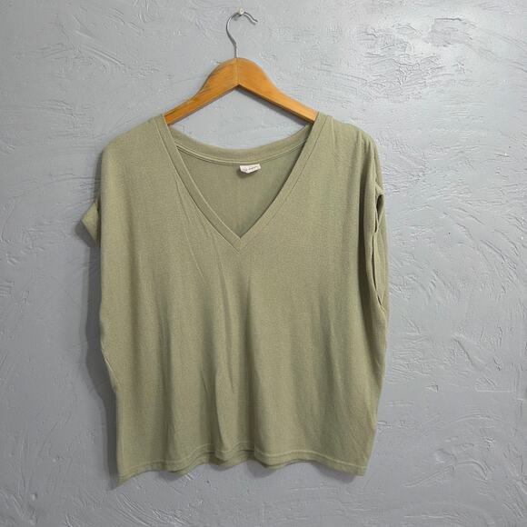 Mod Ref Women's Green Oversized Short Sleeve Top size S - Picture 1 of 5